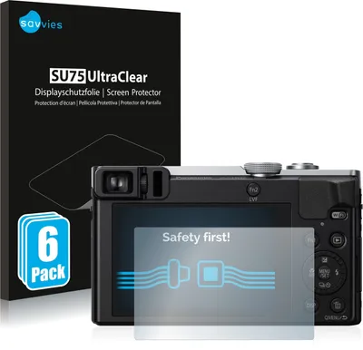Produktbild von 6x Für Panasonic Lumix DMC-TZ71 Schutzfolie Savvies Displayschutz Display Schutz Folie Klar Transparent