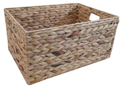 Aufbewahrungskorb aus Wasserhyazinthe, rechteckig, klein, 37x24x19 cm