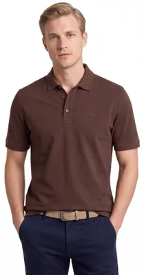 Produktbild von Brax Poloshirt braun normale Passform kurzarm Baumwolle