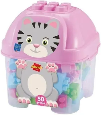 Image de Jouets - Boîte de blocs de construction pour Abrick - Jeu de construction pour enfants - 50 pièces - À partir de 18 mois - Fabriqué en France - Noir