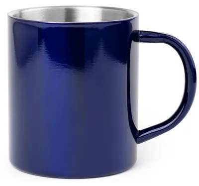 Produktbild von Luxusbecher/Kaffeebecher - blau metallic - 280 ml - Edelstahl