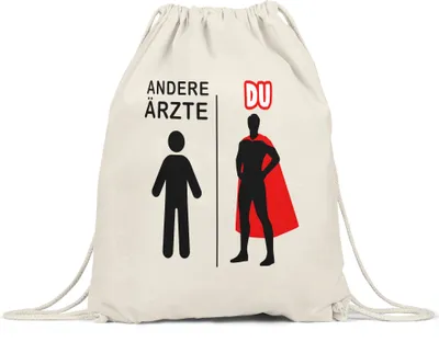 Produktbild von Andere Ärzte Du Turnbeutel Gymsack  Superheld Mein Held Dankeschön Geschenkidee Lustig Humor