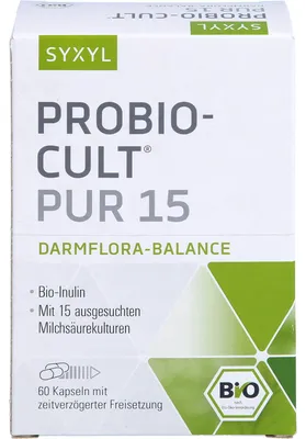 Image de SYXYL Probio-Cult pur 15 Gélules pour l'équilibre de la flore intestinale, 60 gélules