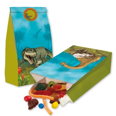 Produktbild von 8 Papiertüren Dinosaurier T-Rex