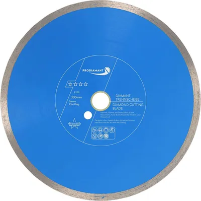 Imagen del producto de PRODIAMANT, disco de corte para diamantes de 300 mm, para cerámica y gres porcelánico de alta calidad, modelo Rondo F702