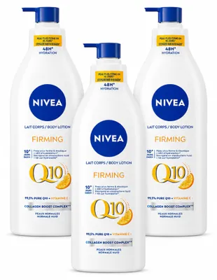 Obrázok produktu pre 3 x NIVEA Q10 pleťové mlieko na telo – s vitamínom C – pre normálnu pokožku – 400 ml - výhodný balík - 3 kusy