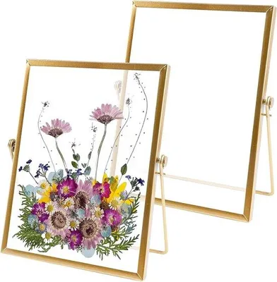 Zdjęcie produktu dla Podwójny album na zdjęcia ze szkła, 15 x 20 cm, złoty, zestaw 2 sztuk