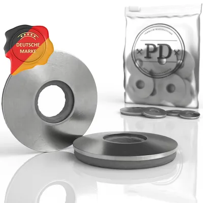 Productafbeelding van M6-afdichtringen met elektromekanische afdichting (6,8 x 16 mm) van roestvast staal A2 V2A, geschikt voor dakschroeven, boorschroeven en eternitschroeven, 10 stuks