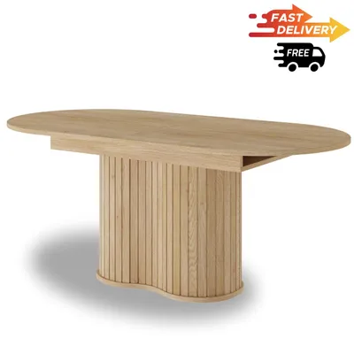 Obrázek produktu pro Jídelní stůl LOVI - Rozkládací stůl 180-220 cm | Dub Cremona | Moderní design s kovovými nohami