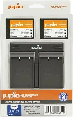 Obrázek produktu pro Jupio COL1005, Lithium-ion (Li-ion), Přehřívání, Zkrat, 2 kusů, Baterie