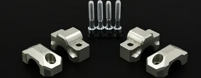Image de ZIEGER Réhausseur de guidon 20 mm compatible Yamaha Ténéré 700 / compatible Benelli S 752 argent
