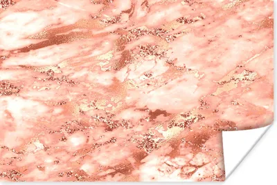 Produktbild von MuchoWow® Poster Marmor - Glitzer - Roségold 120x80 cm - Bilder