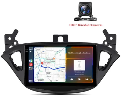 Obrázok produktu pre 9,5-palcové 2K QLED autorádio pre Opel Corsa E (2014-2019) a Adam (2013-2016) s bezdrôtovým CarPlay a Android Auto, vrátane 1080P cúvacej kamery, GPS navigácie, 4G WiFi a 6+128GB pamäte