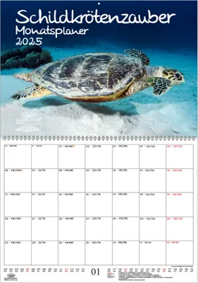 Produktbild von Schildkrötenzauber Planer DIN A2 Kalender für 2025 Schildkröten - Seelenzauber