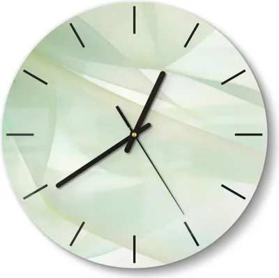 Produktbild von DEQORI Glasuhr Ø30 cm Modern 'Zarte Eleganz' Wanduhr Glas Uhr Design leise Küchenuhr