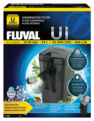 Productafbeelding van Hagen Fluval binnenfilter, model U1, capaciteit 55 liter