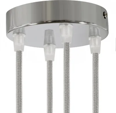 Produktbild von Creative Cables Krm574fcr Metall Zylindrische Lampen Deckenrosen-satz Durchsichtig  Durchsichtig One Size