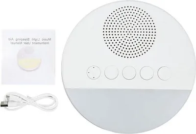 Productafbeelding van Slaap- en ontspanningsapparaat met 3 snelheden, draagbaar, 20 natuurlijke, niet-herhalende achtergrondgeluiden, oplaadbaar via USB.