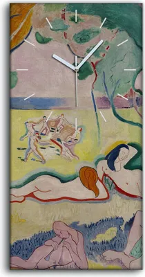 Produktbild von Dekor Leinwand Uhr Wandbilder Geräuschlos Kunstdruck 30x60 Das Glück des Lebens - weiße Hände