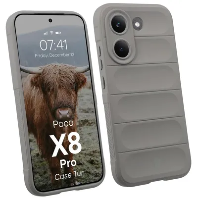 Produktbild von Robuste Handyhülle für Xiaomi POCO X8 Pro, Bizon Case Tur, Hellgrau