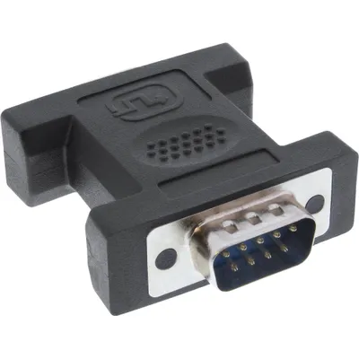 Produktbild von InLine Mini-Gender-Changer, 9pol Stecker / Stecker, lange Bauform, 9pin male, Sub-D, Schwarz