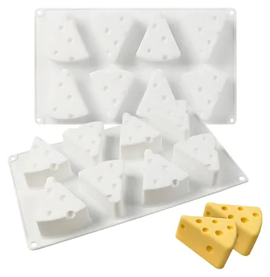 Silikon-Backform, 8 Mulden, 29,7x17,5 cm, BPA-frei, Weiß