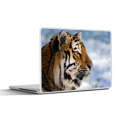 Produktbild von MuchoWow® Laptop Aufkleber Sticker Cover Tiger - Schnee - Natur 32.5x23.5 cm - Sticker für Laptop - Selbstklebend
