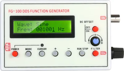 Zdjęcie produktu dla 1HZ-500KHZ FG-100 DDS Funkcjonalny Generator Sygnału Sinus Trójkąt Kwadrat Sawtooth EKG Hałas Wyjście Miernik Częstotliwości Źródło Sygnału Moduł Częstotliwość