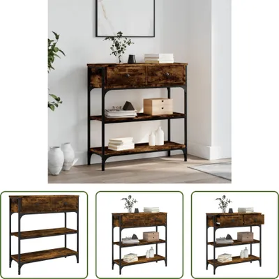 Produktbild von The Living Store Konsolentisch Räuchereiche 72,5x25x75 cm Holzwerkstoff