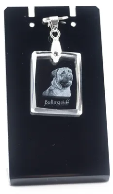 Immagine prodotto di Bulmastif - Ciondolo in cristallo con cane, collana con foto, gioielli unici di Art-Dog