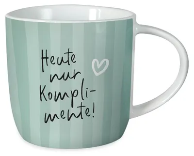 Kaffeebecher aus Porzellan, 300 ml – Heute nur Komplimente!