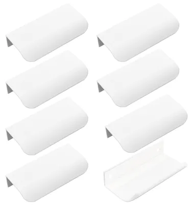 Image de Solidchoice - Lot de 8 crochets adhésifs pour meubles - 80 mm / Blanc