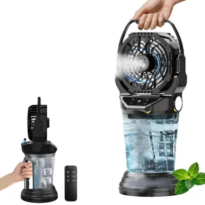 Produktbild von Tragbarer Sprühventilator, Wassernebel-Funktion, Fernbedienung, schwarz
