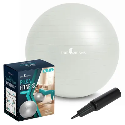 Zdjęcie produktu dla Piłka gimnastyczna 55 cm piłka do ćwiczeń fitness sportowa ciążowa do jogi do siedzenia Anti Burst antypoślizgowa z pompką jasnoszara