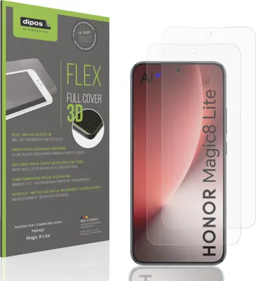 Produktbild von 2x Full Cover Schutzfolie matt für Honor Magic 8 Lite Panzerfolie Anti-Shock