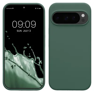 Produktbild von kwmobile Handyhülle für Google Pixel 10 / Pixel 10 Pro Hülle - Case Silikon - Kabelloses Laden - Schutzhülle Cover in Tannengrün