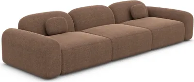 Produktbild von Strukturstoff 3-Sitzer Couch Nuvia Braun