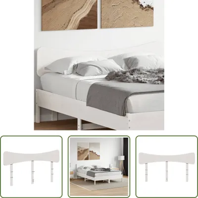 Produktbild von The Living Store Kopfteil Weiß 160 cm Massivholz Kiefer