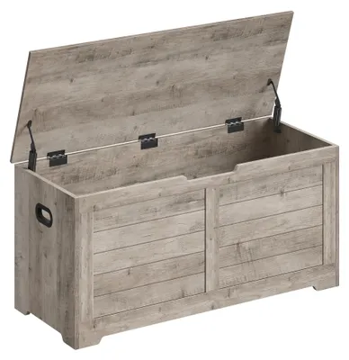 Productafbeelding van VASAGLE Zitbank met opbergruimte, houten kist met deksel, 40 x 100 x 46 cm