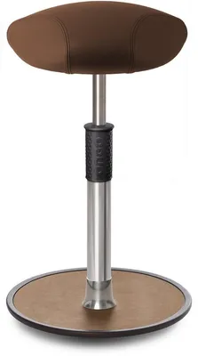 Produktbild von Sitz- Stehhocker Free Tall Triangel Boxmark Leder Braun Chrom /Natur.