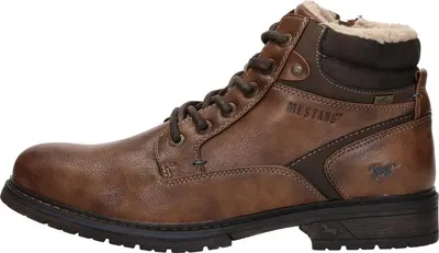 Image de Mustang Veterschoenen Hoog  Veterschoenen Hoog - Cognac - Maat 43