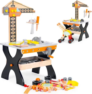 Obrázek produktu pro Dřevěná dílna pro děti stolek na nářadí ECOTOYS