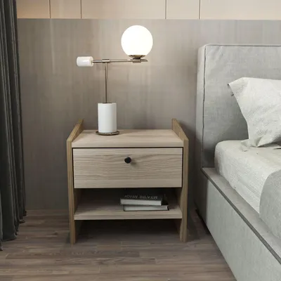 Imagen del producto de Skye Decor, Berlín - Madera de nuez, Córdoba, mesita de noche, madera de nuez, aglomerado, 45 x 45 x 35 cm