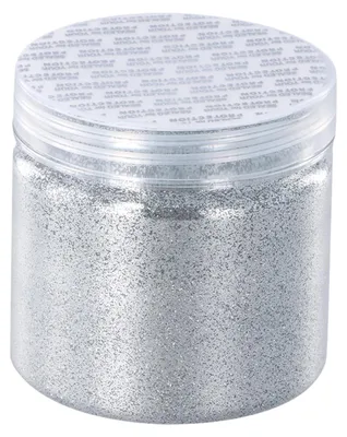Glitzerpulver Silber 0,2 mm 100 g für Basteln & Nagelkunst