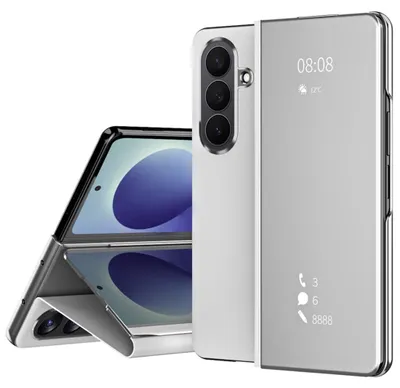 Produktbild von Handyhülle Flipcase für Samsung Galaxy Z Fold8 Ultra Spiegel Smart Wake Silber
