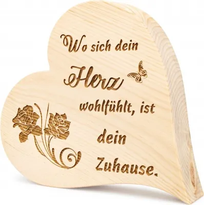 Produktbild von Zirbenherz Wo sich dein Herz wohlfühlt 20cm