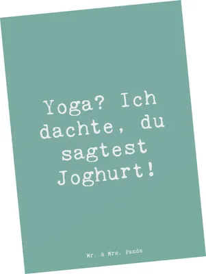 Produktbild von Mr. & Mrs. Panda Postkarte Spruch Yoga Humor - Meeresbrise - Geschenk, Grußkarte, Sportler, Postkarten, Unterstützung, Sportart, Ansichtskarten, Teamsport, Lachen