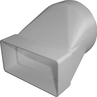 Produktbild von Übergangsstück System 100  weiß flach/rund Adapter Lüftungsrohr 66855