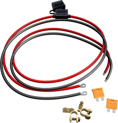 Produktbild von Offgridtec 1,5m 6mm² Batteriekabel M8 mit Flachsicherungshalter, 40A Sicherung und Polklemmen