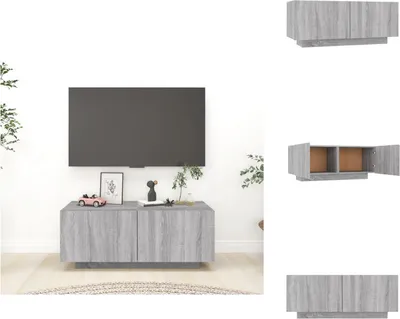 Produktbild von vidaXL TV-Schrank Grau Sonoma 100x35x40 cm Holzwerkstoff -  TV-Möbel